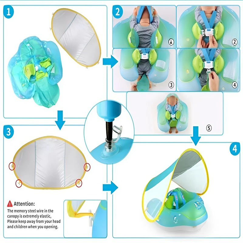 Alvore Baby Float with Detachable Sun Shade Alvore