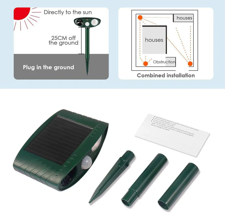 EcoGuard | Ultrasonic Rabbit Repeller with Solar Power & Motion Detection | Humane Solution for Garden Protection 7