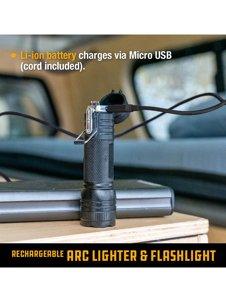 Innovative Arc Lighter & LED Flashlight Combo with Dual-Arc Plasma Ignition | Rechargeable, Windproof Lighting for Outdoor Adventures 4