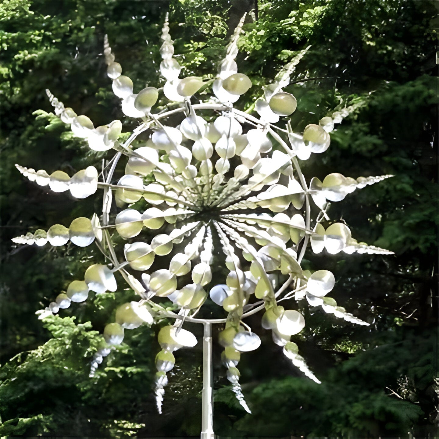 Kinetic Metal Wind Spinner with Dual Rotator Design | Eye-Catching Garden Decor for Dynamic Outdoor Beauty 4