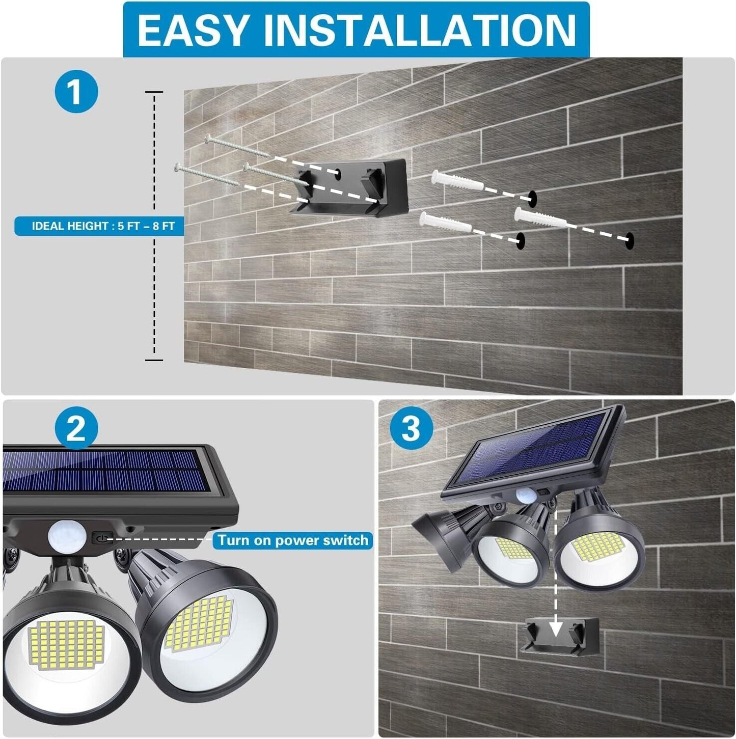 Solar Security Floodlight with Motion Sensor Alvore