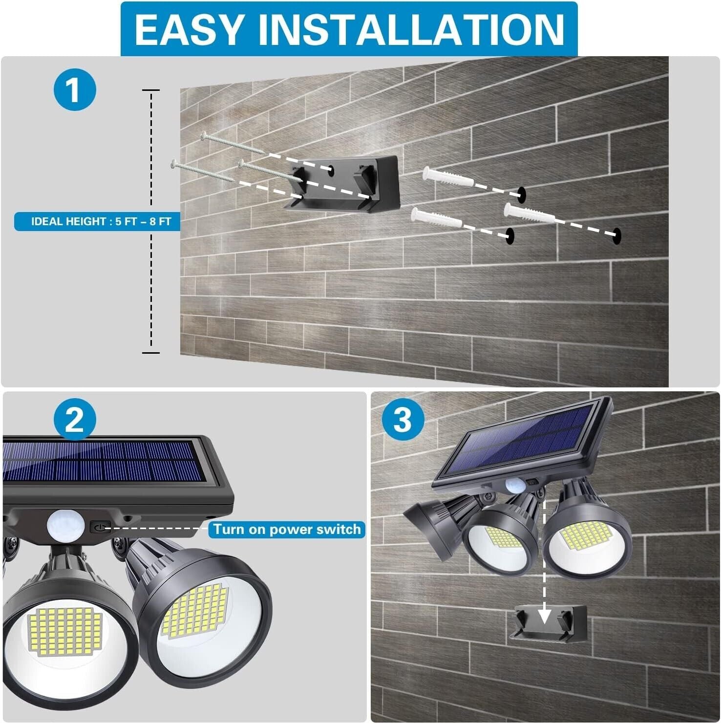 Solar Security Floodlight with Motion Sensor Alvore