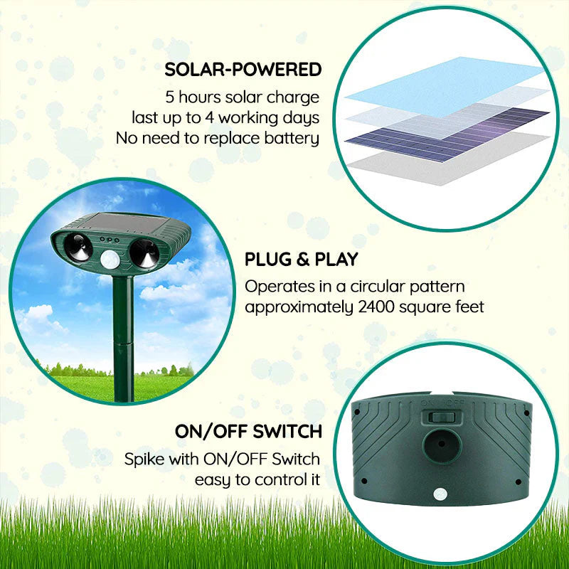 Ultrasonic Armadillo Repellent Alvore