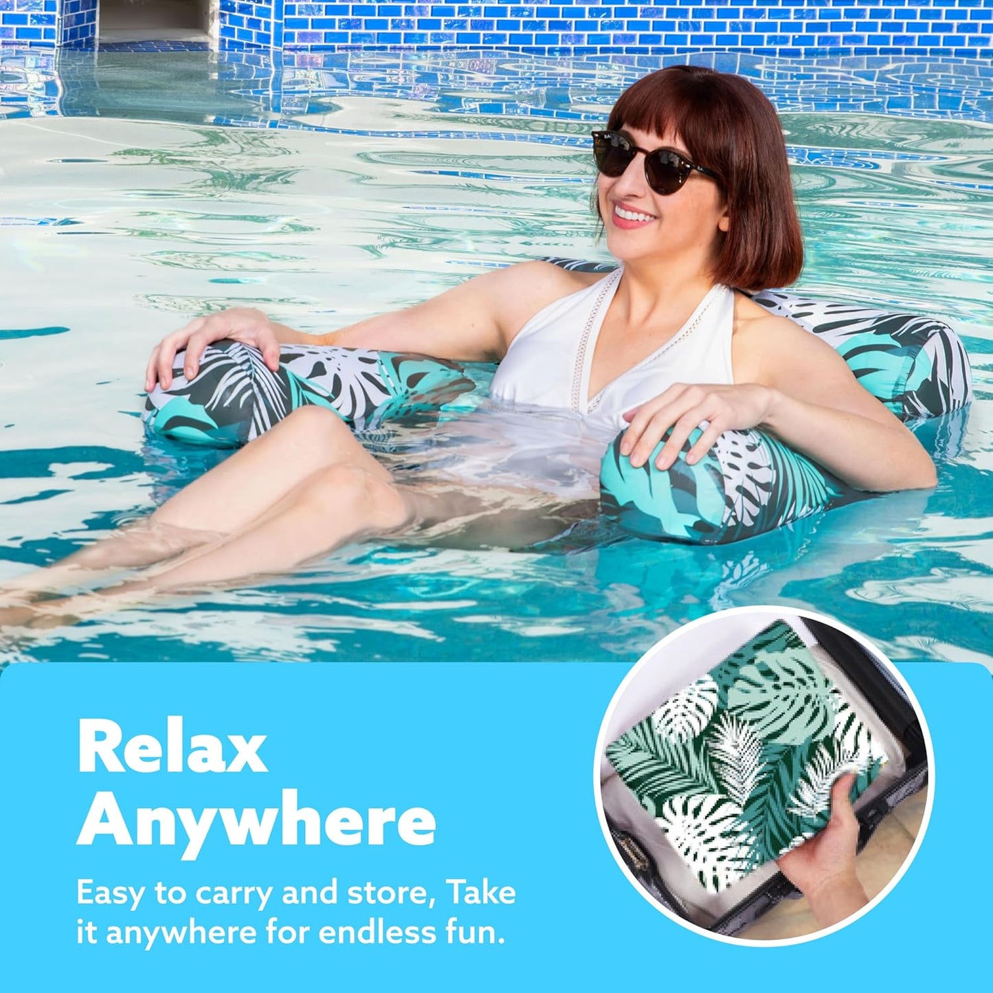 Inflatable Pool Float Chair with Mesh Seat Alvore