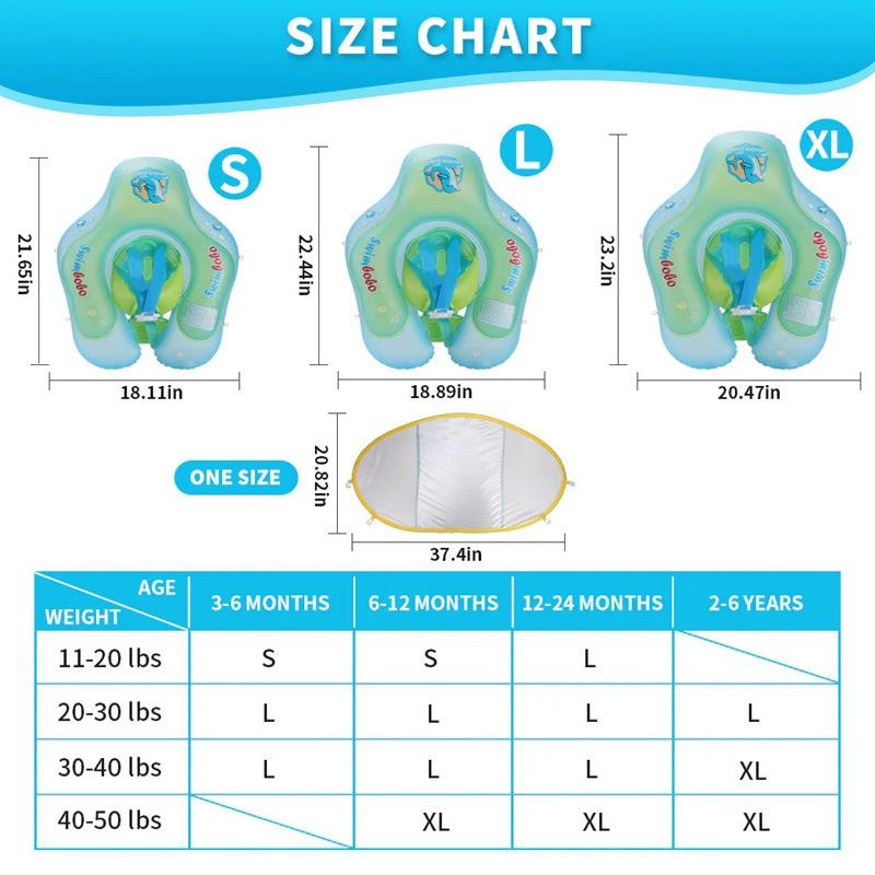 Alvore Baby Float with Detachable Sun Shade Alvore