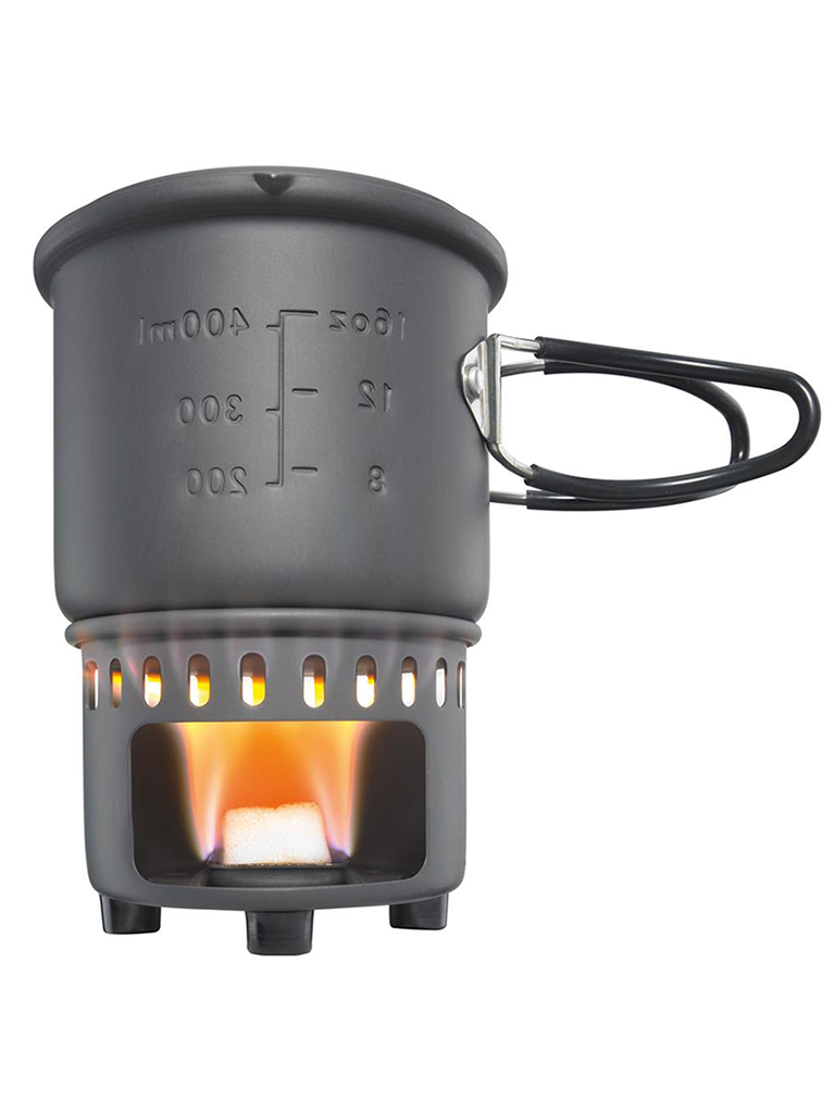 Compact Cooking System | Solid Fuel Stove with Lightweight Pot & Lid | Efficient Outdoor Cooking for Hiking 0