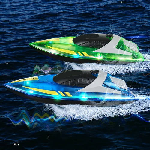 Dynamic Duo | Remote Control Boats with Dual Motors & LED Lights | Perfect for Racing and Water Adventures 4