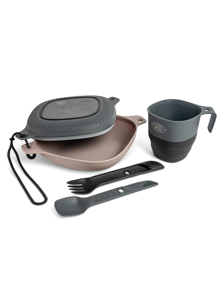 Eco-Friendly Mess Kit | 6-Piece Camping Set with Collapsible Cup | Durable and Microwave Safe for Outdoor Adventures 0