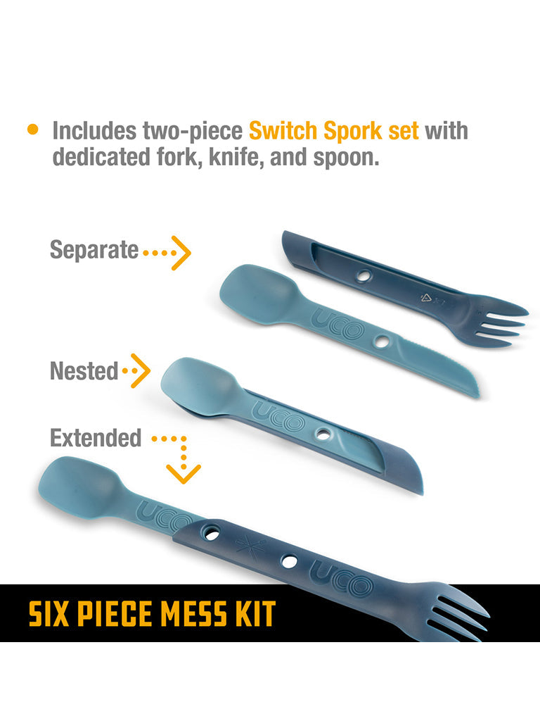 Eco-Friendly Mess Kit | 6-Piece Camping Set with Collapsible Cup | Durable and Microwave Safe for Outdoor Adventures 5
