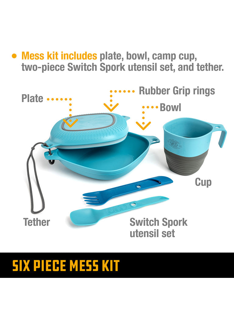 Eco-Friendly Mess Kit | 6-Piece Camping Set with Collapsible Cup | Durable and Microwave Safe for Outdoor Adventures 7