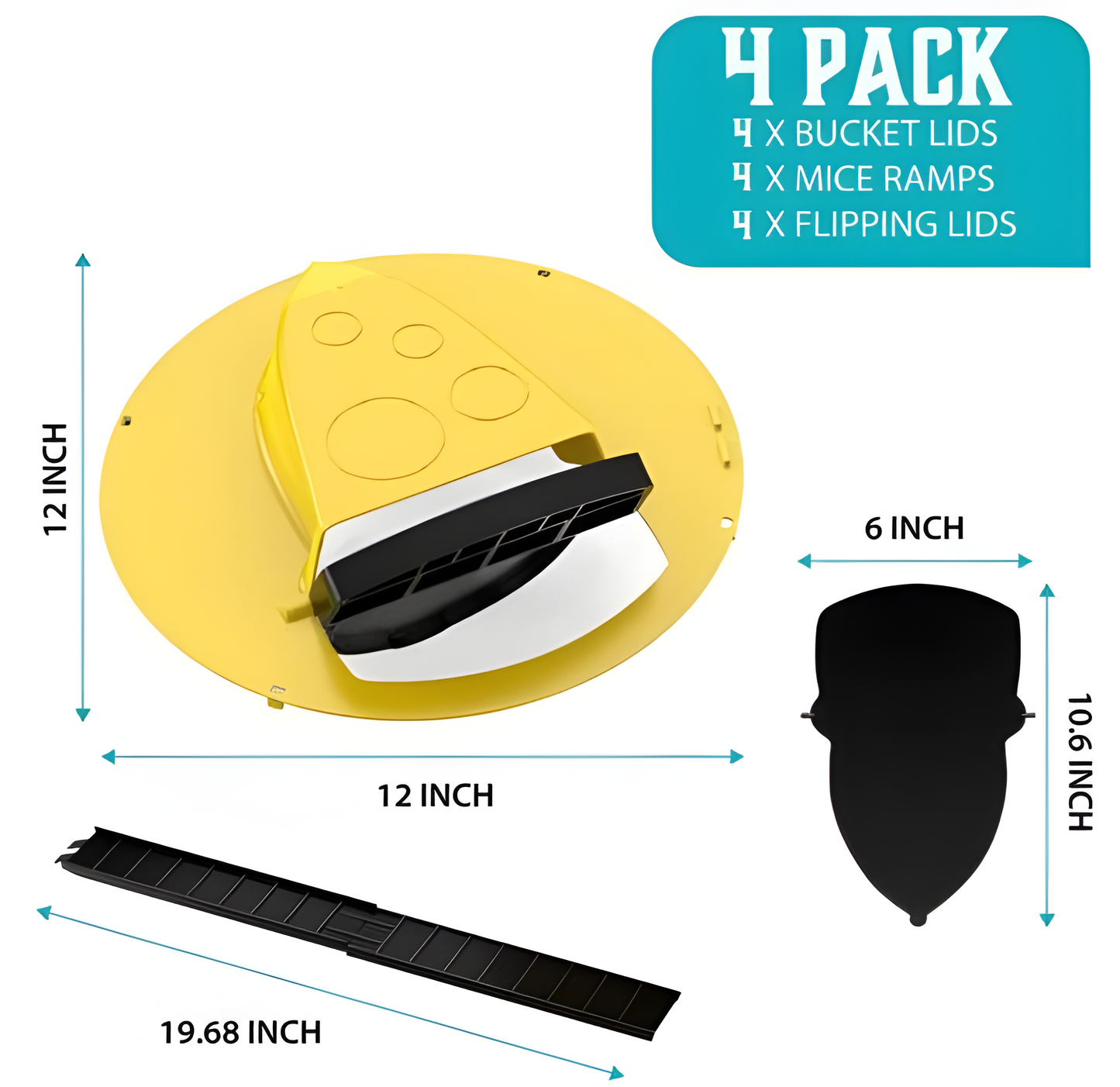 Eco-Friendly | Humane Mouse Trap Bucket Lid with Automatic Reset for Safe Rodent Control 2