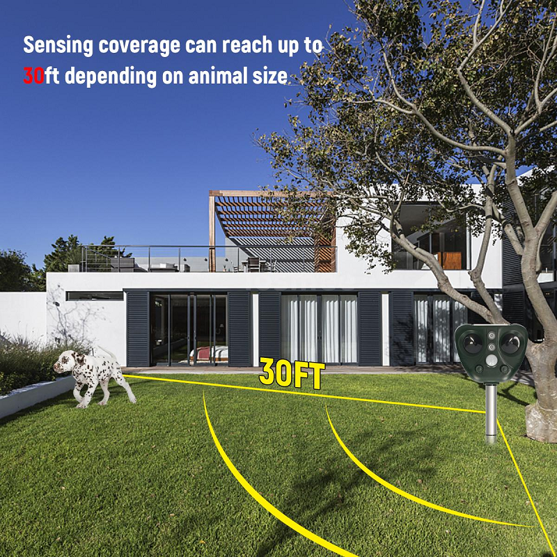 EcoGuard | Ultrasonic Bird Repeller with Solar Power & USB Charging | Humane Solution for Garden Protection 2