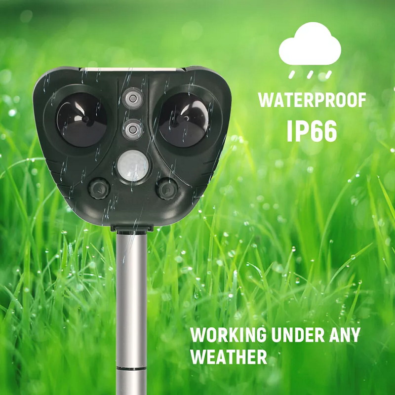 EcoGuard | Ultrasonic Bird Repeller with Solar Power & USB Charging | Humane Solution for Garden Protection 5