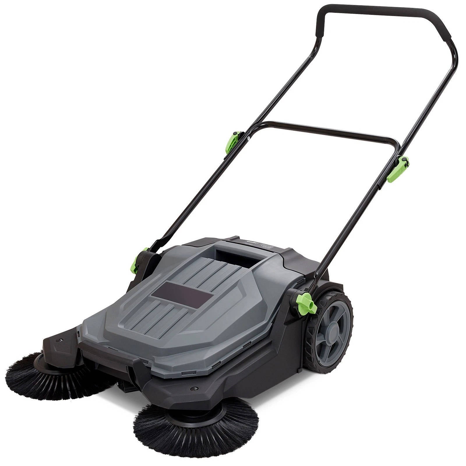 Efficient Floor Sweeper | 25.6 Manual Push Sweeper with 5 Gallon Container | Ideal for Driveways and Warehouses 0