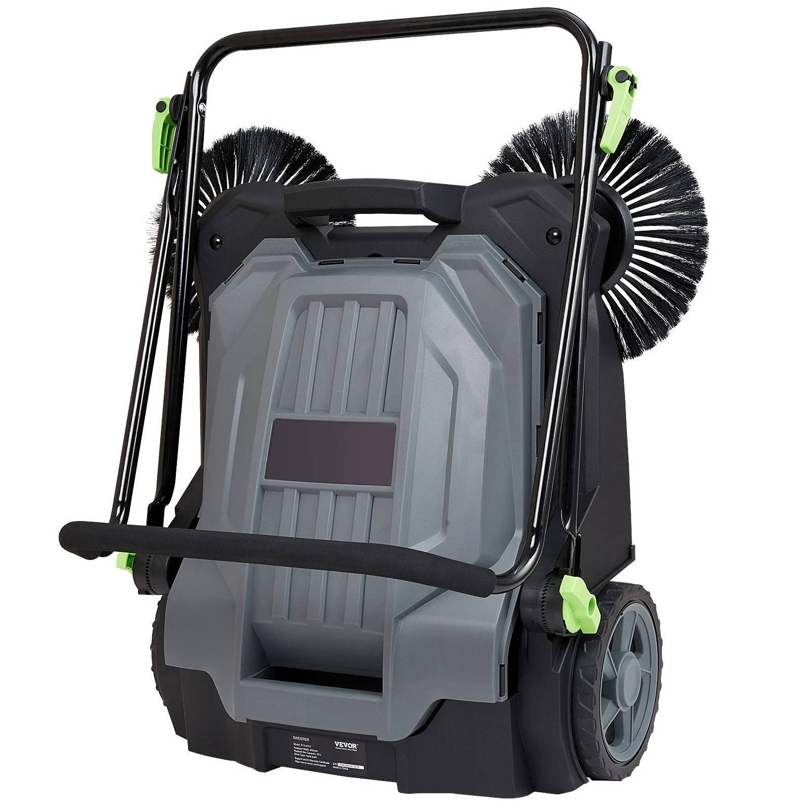 Efficient Floor Sweeper | 25.6 Manual Push Sweeper with 5 Gallon Container | Ideal for Driveways and Warehouses 4