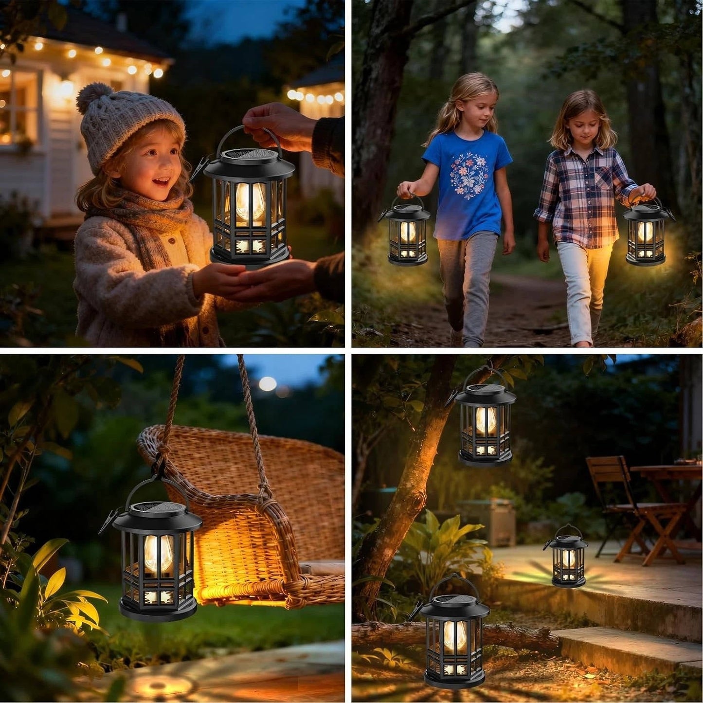 Elegant Solar Hanging Lanterns | Waterproof LED Lights with Dusk to Dawn Sensor | Cozy Ambiance for Outdoor Spaces 3