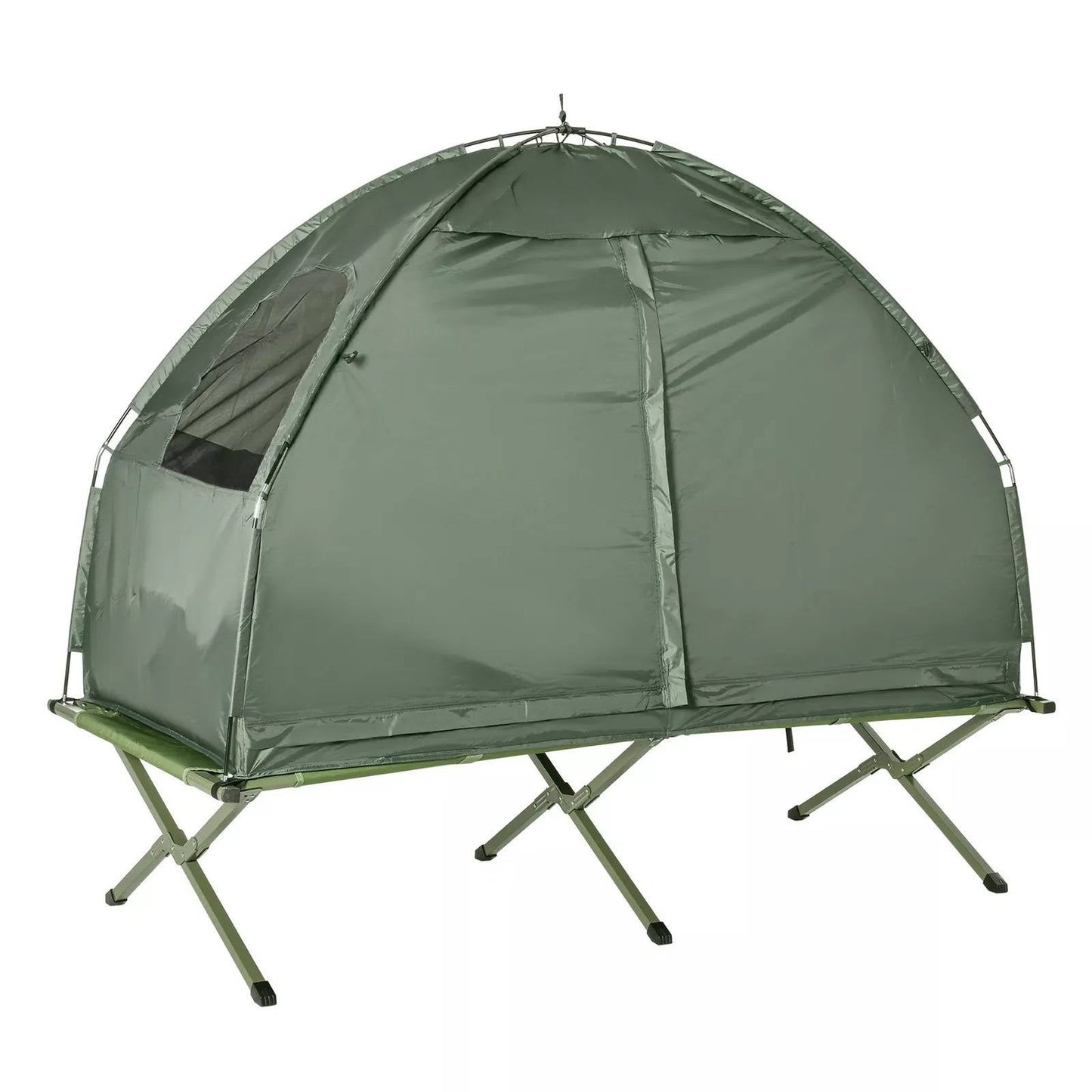 Elevated Camping Cot Tent | 1 Person Backpacking Tent with Integrated Air Mattress & Sleeping Bag for Ultimate Comfort 4