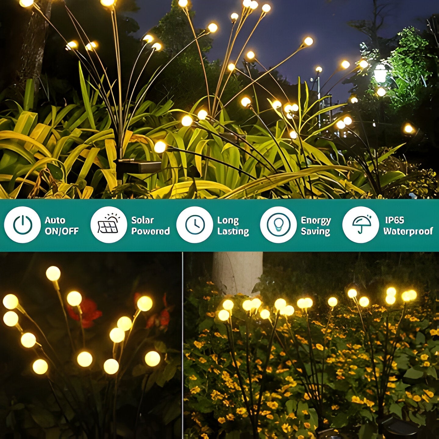 Enchanting Solar Firefly Garden Lights with Flexible Motion | Whimsical Outdoor Illumination for Magical Ambiance 5