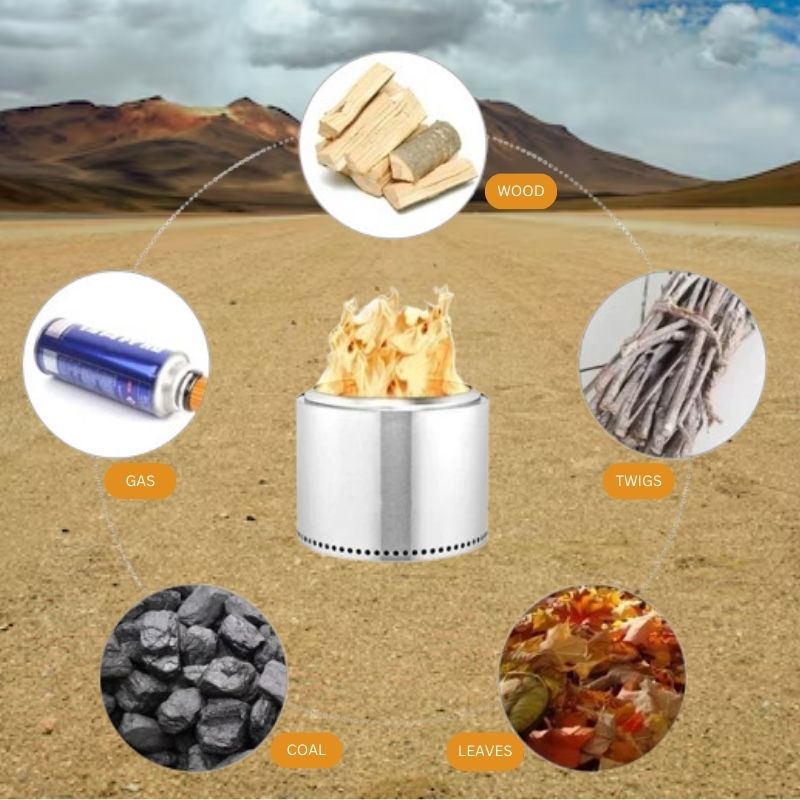 Portable Smokeless Fire Pit Alvore