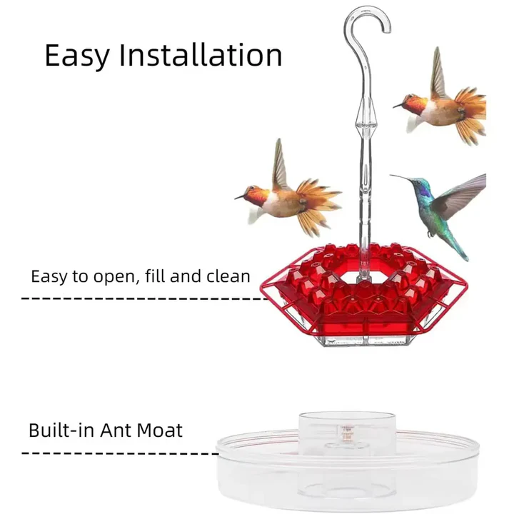 Garden Delight | Ant Proof Hummingbird Feeder with Built-in Moat | Durable Design for Pest-Free Feeding 2