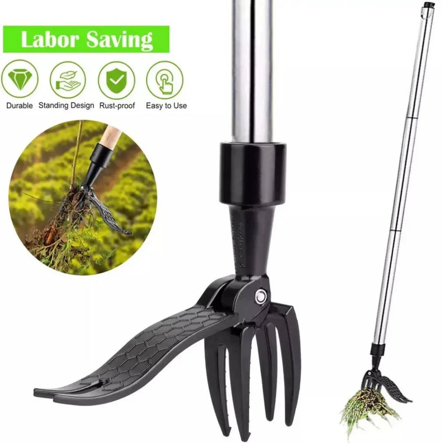 Garden Essentials | Weed Puller Tool with 4 Claw System | Ergonomic Design for Effortless Root Removal 2