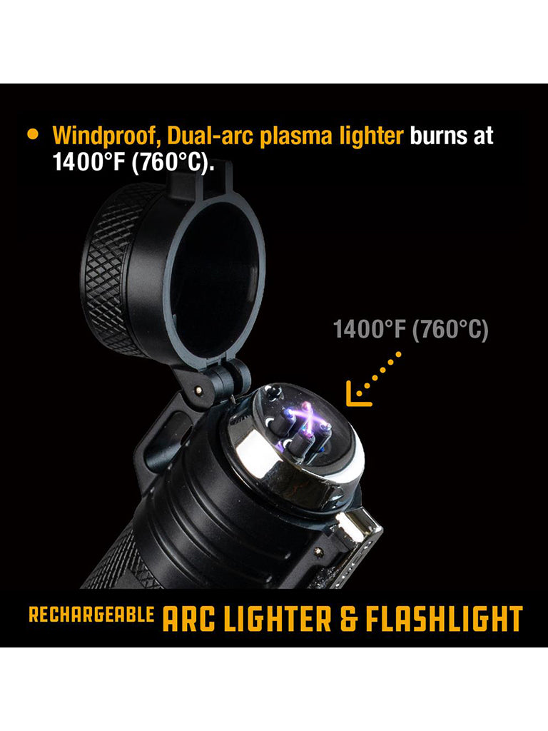 Innovative Arc Lighter & LED Flashlight Combo with Dual-Arc Plasma Ignition | Rechargeable, Windproof Lighting for Outdoor Adventures 1