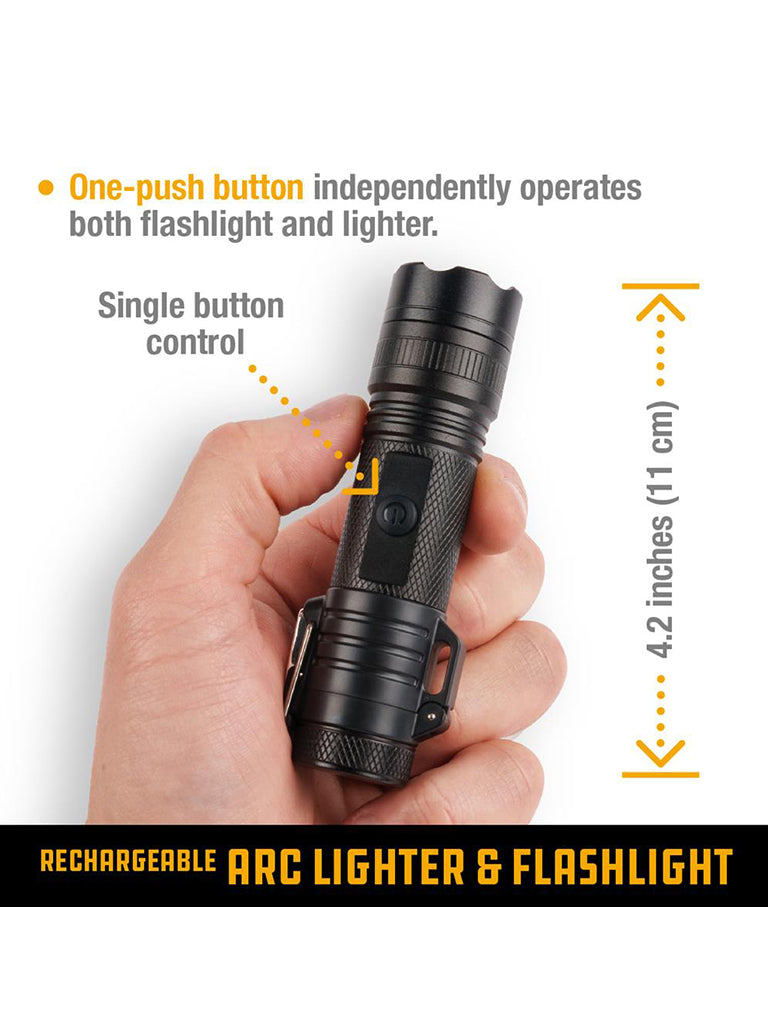 Innovative Arc Lighter & LED Flashlight Combo with Dual-Arc Plasma Ignition | Rechargeable, Windproof Lighting for Outdoor Adventures 2