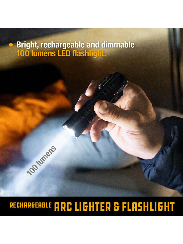 Innovative Arc Lighter & LED Flashlight Combo with Dual-Arc Plasma Ignition | Rechargeable, Windproof Lighting for Outdoor Adventures 3