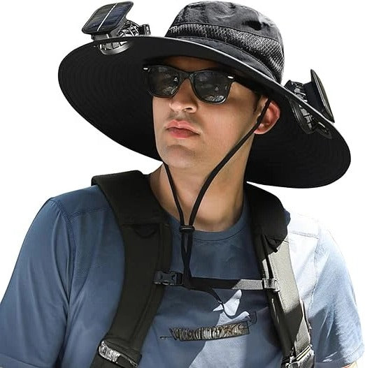 Outdoor Sun Hats | Wide Brim Sun Hat with Dual Fan System | Adjustable Fit for All-Day Comfort 0