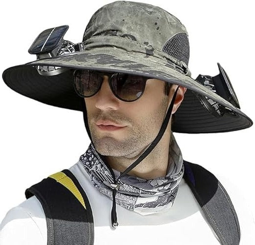 Outdoor Sun Hats | Wide Brim Sun Hat with Dual Fan System | Adjustable Fit for All-Day Comfort 2