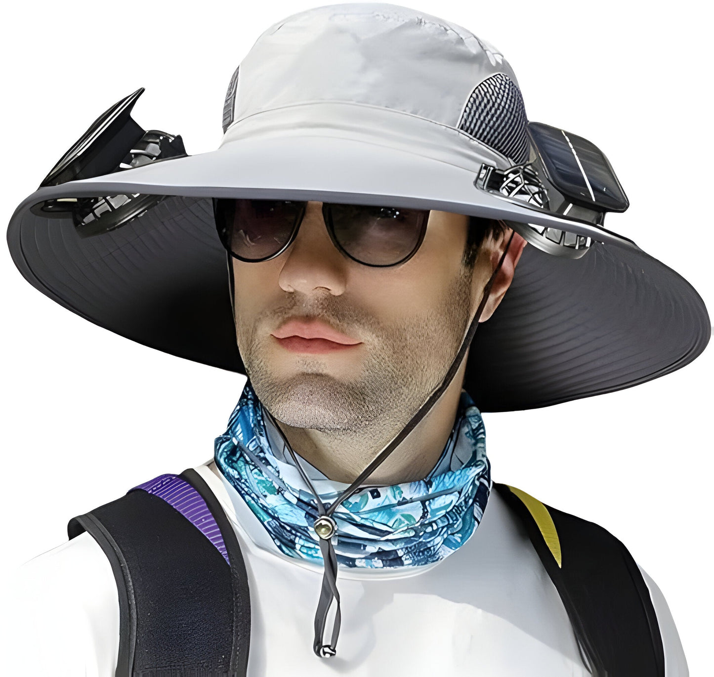Outdoor Sun Hats | Wide Brim Sun Hat with Dual Fan System | Adjustable Fit for All-Day Comfort 3