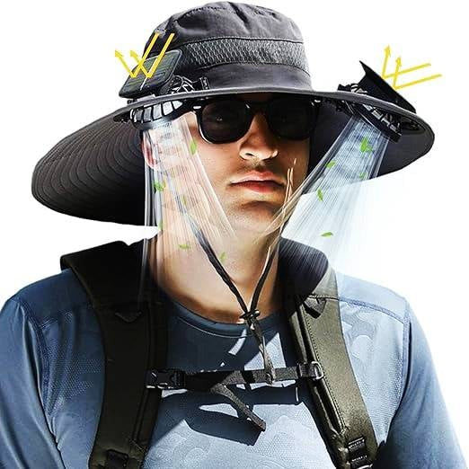 Outdoor Sun Hats | Wide Brim Sun Hat with Dual Fan System | Adjustable Fit for All-Day Comfort 4