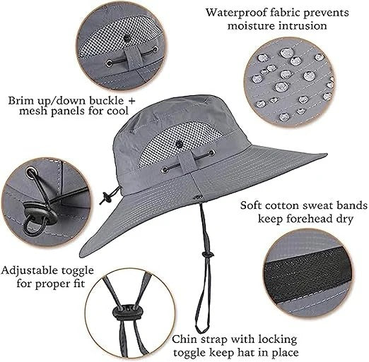 Outdoor Sun Hats | Wide Brim Sun Hat with Dual Fan System | Adjustable Fit for All-Day Comfort 8