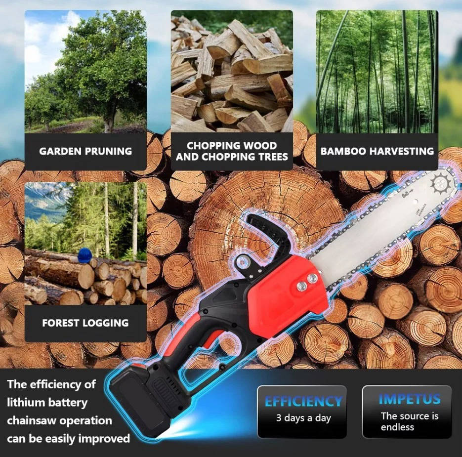 PowerCut | 12 Inch Cordless Chainsaw with Brushless Motor & Fast Charger | Lightweight Design for Effortless Cutting 5