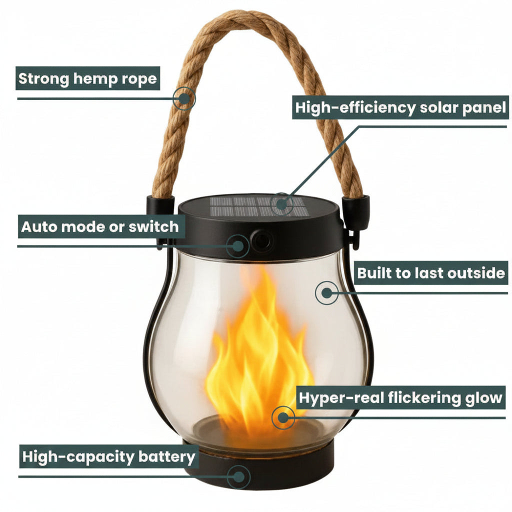 Solar Flame Lantern Alvore