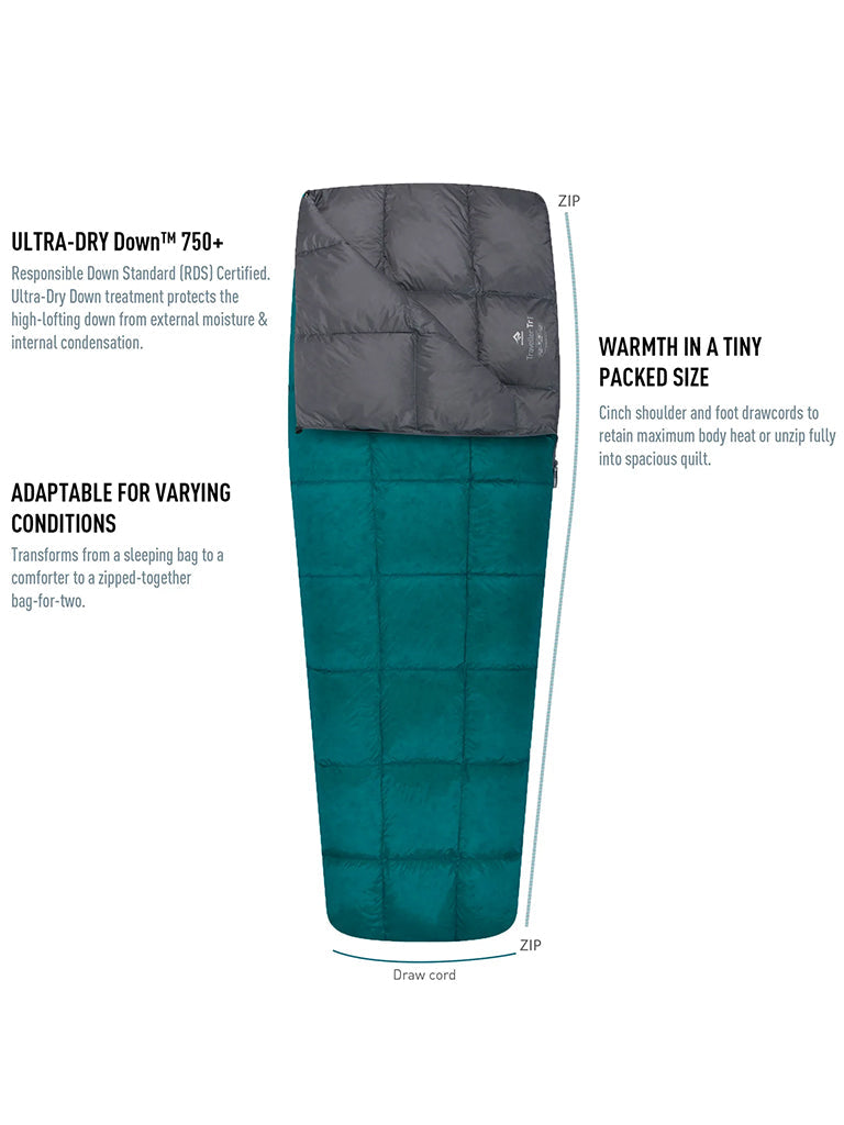 Traveller | Ultralight Sleeping Bag & Blanket with 750+ Loft Down | Compact Design for Travel Comfort 1