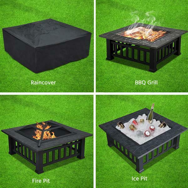 Versatile Outdoor Fire Pit | 32-Inch Metal Fire Pit with Cover for Year-Round Enjoyment 3