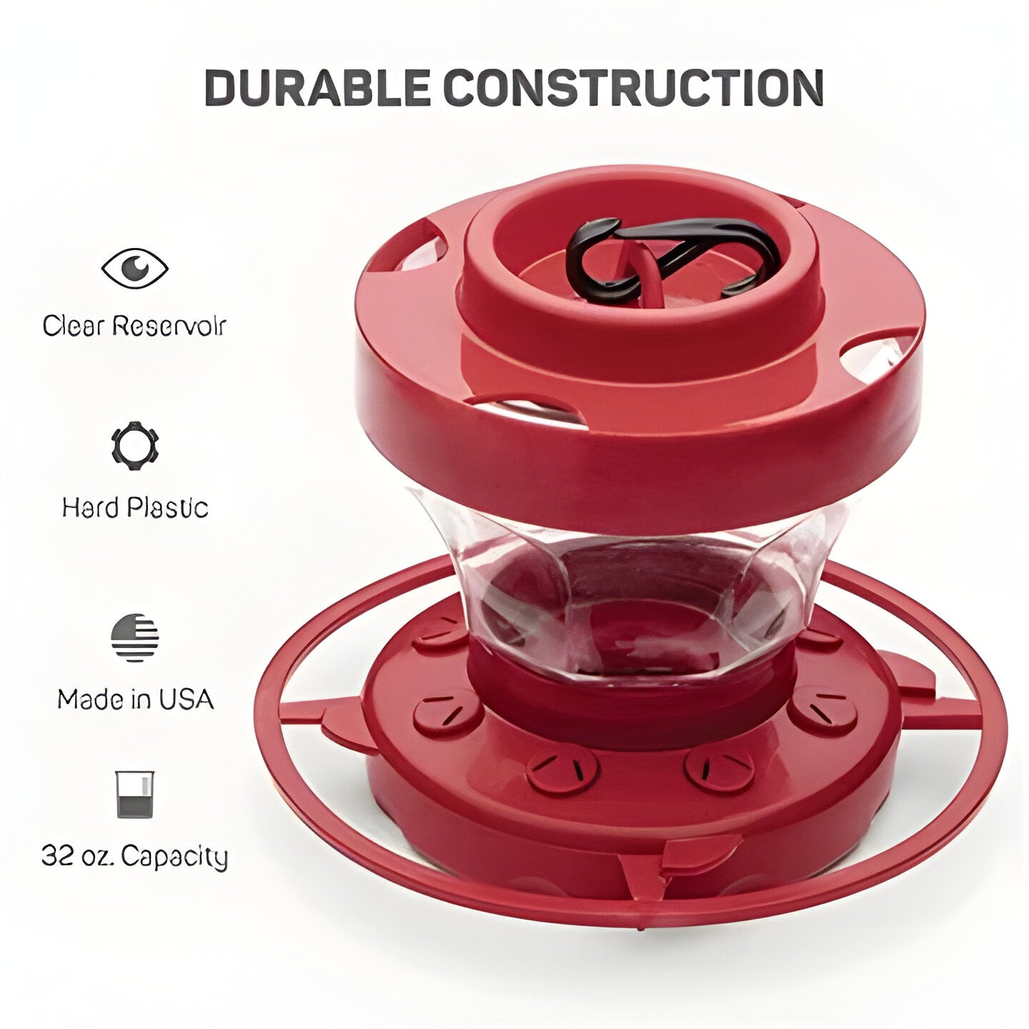 Vibrant Hummingbird Water Feeder with Bee-Proof Design & Perches | 16 oz Capacity for Attracting Hummingbirds 2