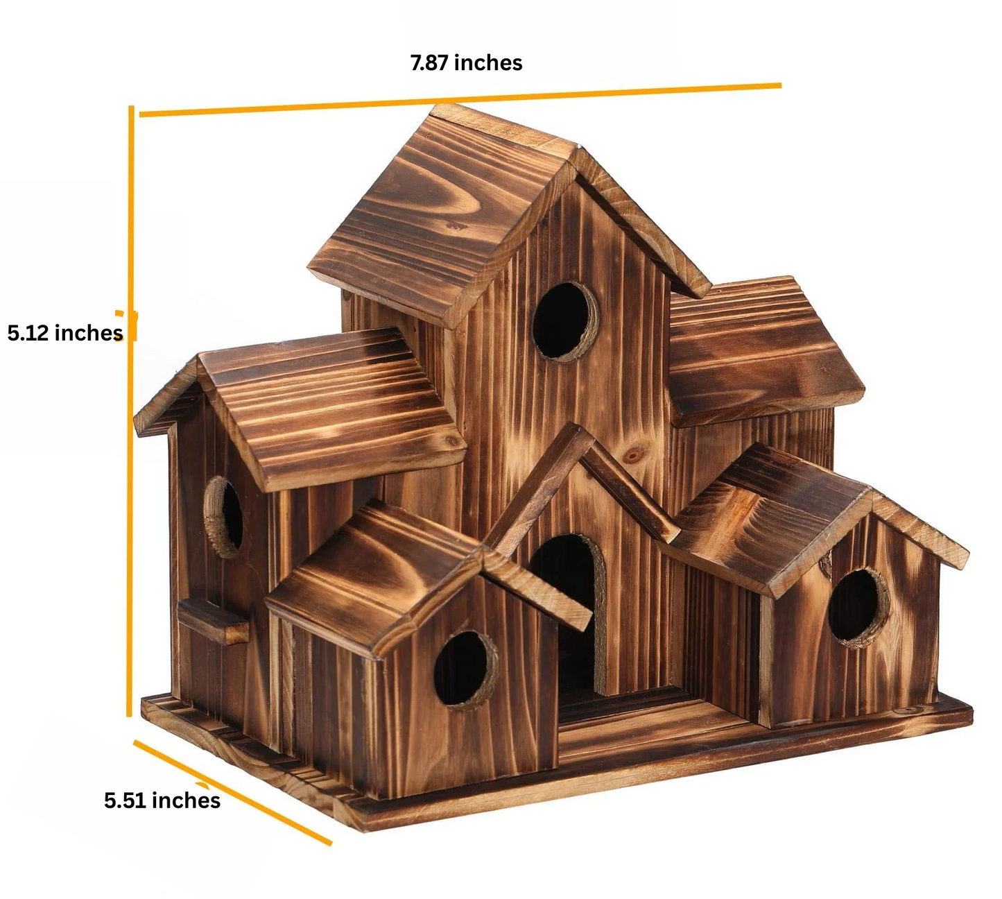Wooden Tree Birdhouse with 6 Holes Alvore