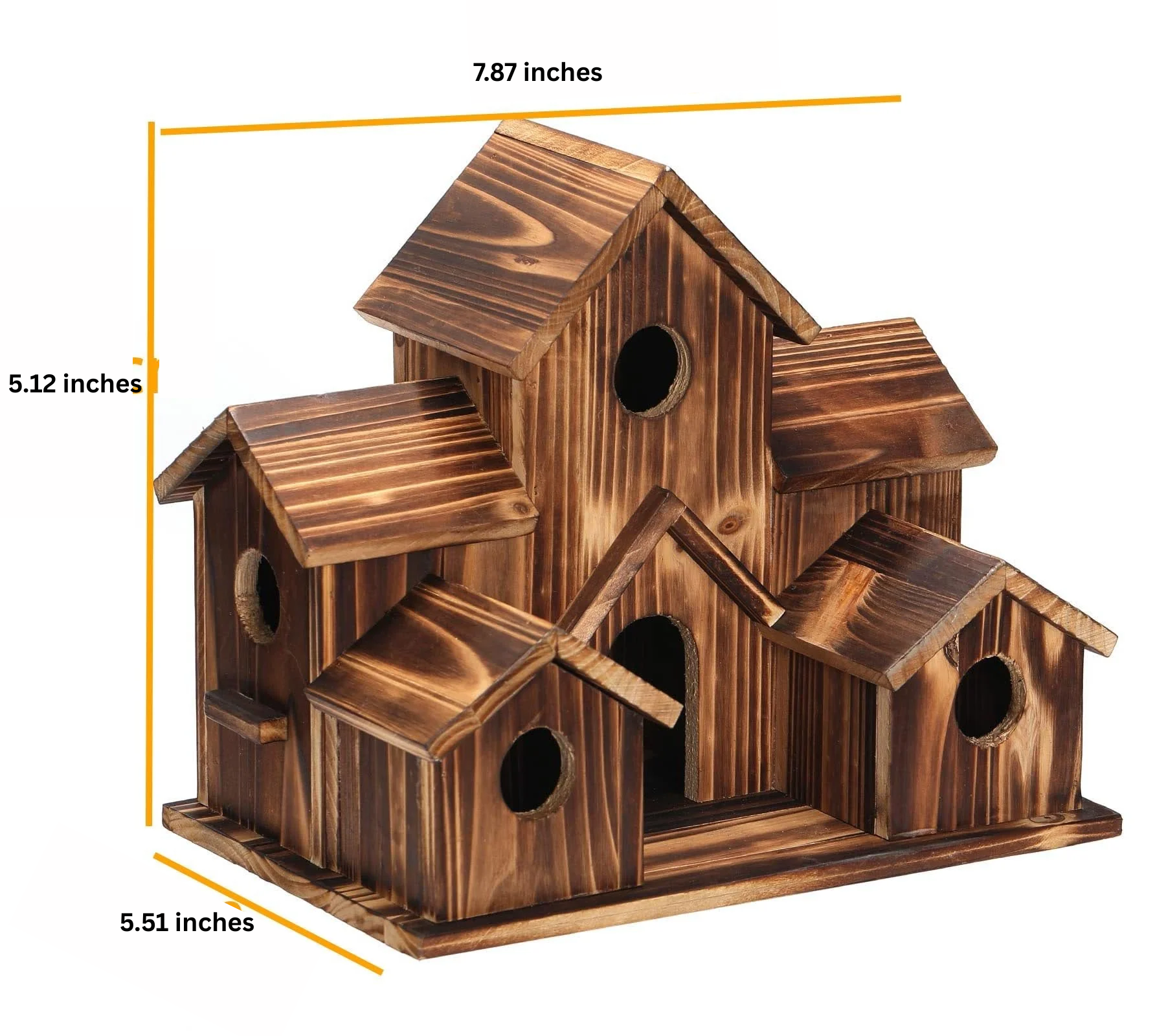 Wooden Tree Birdhouse with 6 Holes Alvore