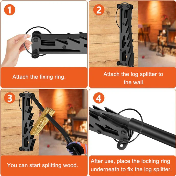 Wall Mounted Firewood Kindling Splitter Alvore