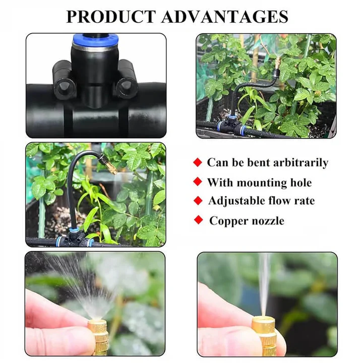 Drip Irrigation Kit with 360 degree Flexible Hose Alvore