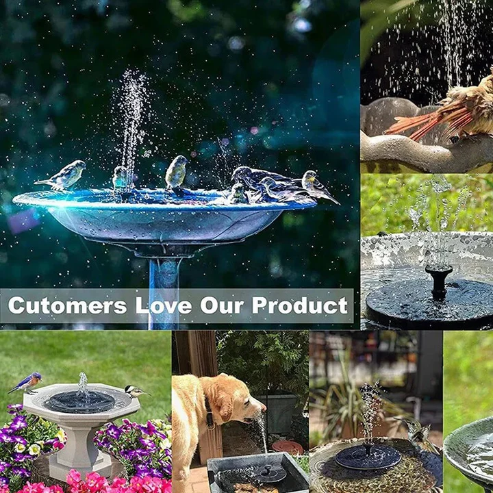Solar Fountain with 60 LED Lights Alvore