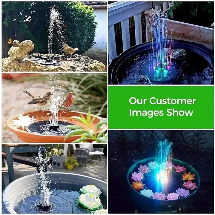 Solar Fountain with 60 LED Lights Alvore
