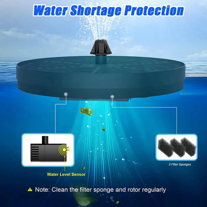Solar Fountain with 60 LED Lights Alvore