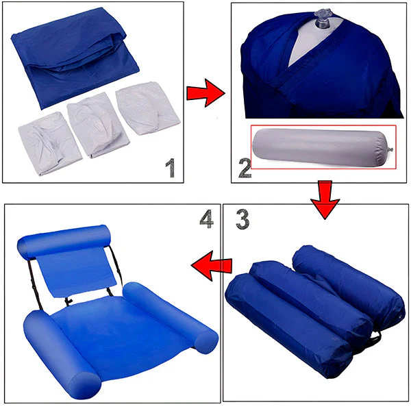Floating Swim Chair with Backrest Alvore