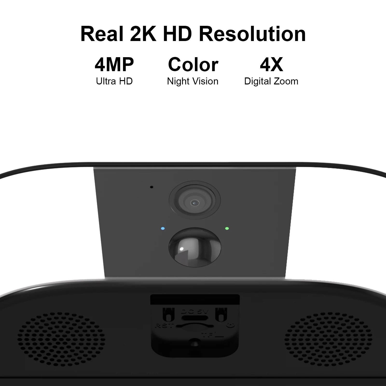 2K Wifi Wireless Floodlight Camera, Two Way Audio Alvore