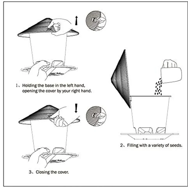 Hanging Bird Feeder with Automatic Seed Dispenser Alvore
