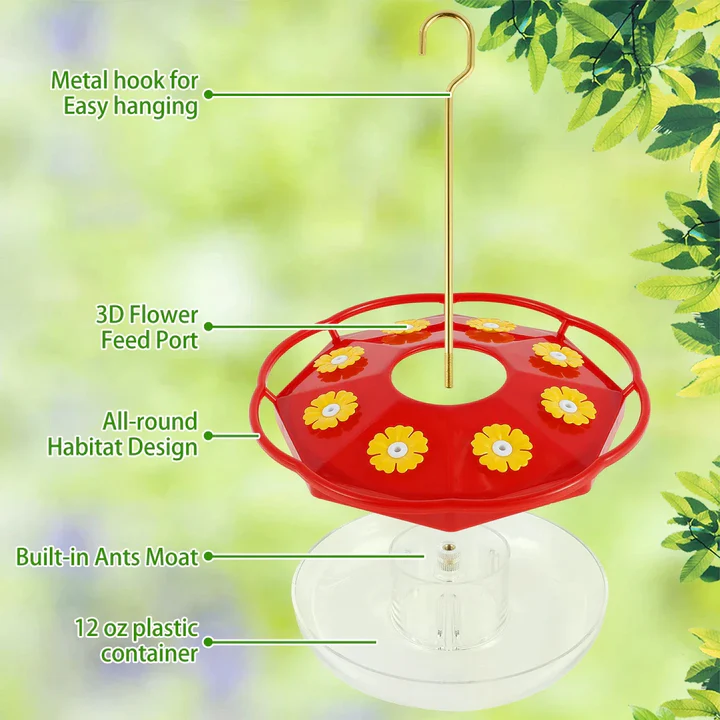 Flower-Shaped Hummingbird Feeder Alvore