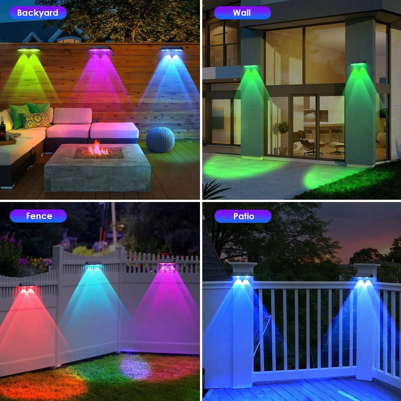 Solar LED Fence Lights Outdoor Alvore